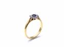 18ct Sapphire & Diamond Cluster Ring