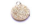 9ct Round Patterned Locket