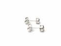 18ct White Gold Diamond Rubover Set Studs 0.50ct