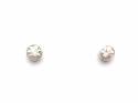 18ct White Gold Diamond Rubover Set Studs 0.50ct