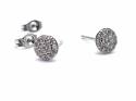 18ct White Gold Diamond Cluster Earrings 0.25ct