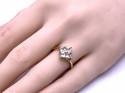 9ct Blue Topaz 4 Stone Cluster Ring