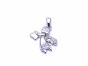 Silver CZ Angel Pendant/Charm