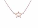 9ct Yellow Gold Star Necklet 14 - 18 inch