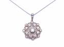 Diamond Cluster Pendant & Chain