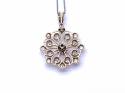 Diamond Cluster Pendant & Chain