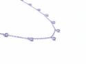 9ct White Gold 'By The Yard' Style CZ Necklet