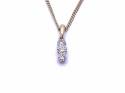 18ct Diamond 3 Stone Pendant & Chain