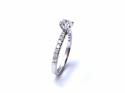 18ct White Gold Solitaire Diamond Ring