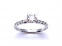 18ct White Gold Solitaire Diamond Ring