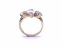 9ct Yellow Gold CZ 3 Stone Ring