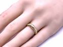 9ct Yellow Gold CZ 3 Stone Ring