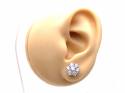 9ct White Gold Diamond Cluster Earrings