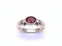 9ct Yellow Gold Garnet Solitaire Ring