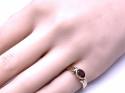 9ct Yellow Gold Garnet Solitaire Ring