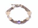 9ct Yellow Gold Amethyst Dress Bracelet