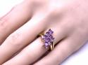 9ct Yellow Gold Amethyst Dress Ring