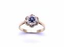 18ct Sapphire & Diamond Cluster Ring