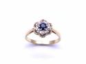 18ct Sapphire & Diamond Cluster Ring