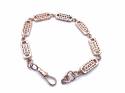 9ct Rose Gold Star & Bar Bracelet