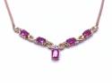 9ct Ruby & Diamond Necklet
