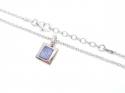 Silver Lapis Lazuli Square Pendant & Chain