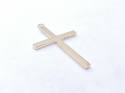 9ct Yellow Gold Plain Cross Pendant 48 x 31mm