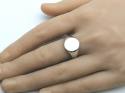 Silver Plain Oval Signet Ring