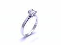 9ct White Gold CZ Solitaire Ring