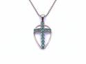 18ct Emerald Cross Pendant & Chain