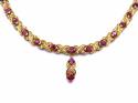 14ct Diamond & Synthetic Ruby Necklet