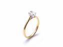 18ct Oval Diamond Solitaire Ring 0.50ct