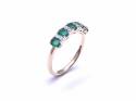 9ct Yellow Gold Emerald & Diamond Eternity Ring