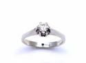 14ct White Gold Diamond Solitaire Ring