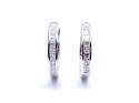 14ct White Gold Diamond Hoop Earrings 1.00ct