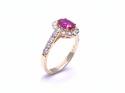 18ct Yellow Gold Ruby & Diamond Ring