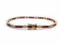 18ct Yellow Gold Ruby & Diamond Bracelet