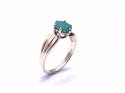 9ct Green CZ Solitaire Ring