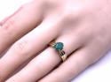 9ct Green CZ Solitaire Ring