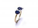 9ct Yellow Gold Sapphire & Diamond Ring