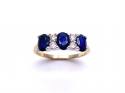 9ct Yellow Gold Sapphire & Diamond Ring