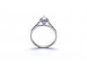 18ct White Gold Pear Diamond Halo Ring 0.51ct