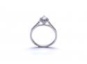 18ct White Gold Pear Diamond Halo Ring 0.51ct