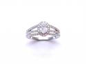 18ct White Gold Oval Diamond Ring 0.82ct