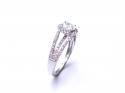 18ct White Gold Oval Diamond Ring 0.82ct