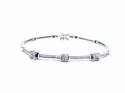 9ct White Gold Diamond Bracelet Est 1ct