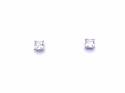 9ct Yellow Gold Square CZ Stud Earrings 4mm