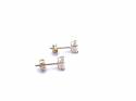 9ct Yellow Gold Square CZ Stud Earrings 4mm