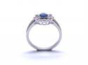 18ct White Gold Sapphire & Diamond Cluster Ring