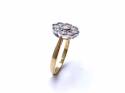 18ct Yellow Gold Diamond Cluster Ring 0.97ct